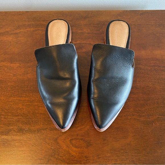 Madewell Black Leather Mules – Women’s Size 7 - Picture 3 of 7